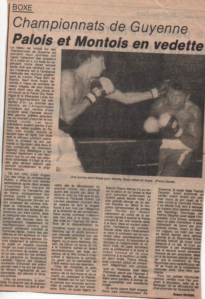 Championnat de Guyenne - 15 novembre 1983