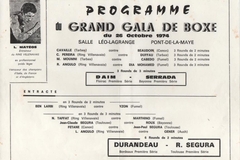 Gala de boxe - Pont-de-la-Maye - 26 octobre 1974