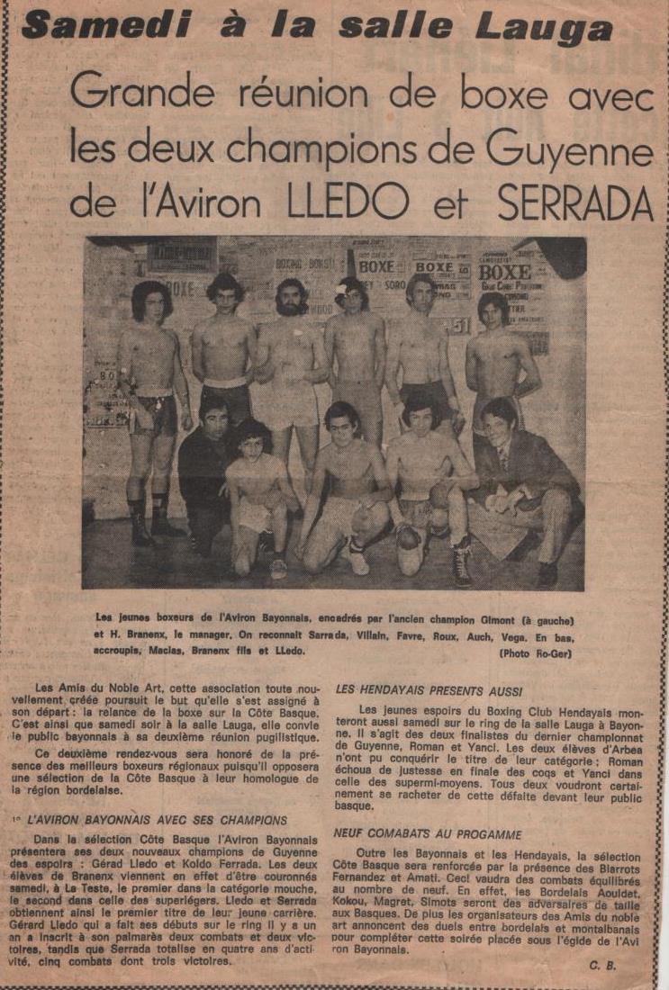Reunion de boxe Lledo - Serrada
